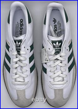 Adidas Originals Mens Samba OG White Collegiate Green B75680 Size 9 NWOB Classic