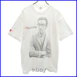 Airak 90S Print Short Sleeve Budweiser Single Stitch T-Shirt Xl White Old Vintag