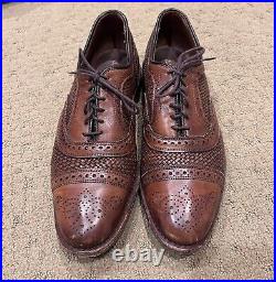 Allen Edmonds Strand Weave Oxford Woven Formal Dress Shoe Size 9 D in Brown