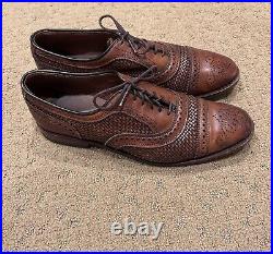 Allen Edmonds Strand Weave Oxford Woven Formal Dress Shoe Size 9 D in Brown