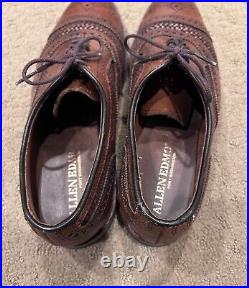 Allen Edmonds Strand Weave Oxford Woven Formal Dress Shoe Size 9 D in Brown