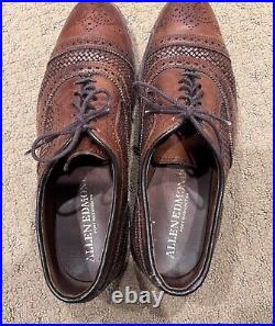 Allen Edmonds Strand Weave Oxford Woven Formal Dress Shoe Size 9 D in Brown