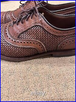 Allen Edmonds Strand Weave Oxford Woven Formal Dress Shoe Size 9 D in Brown