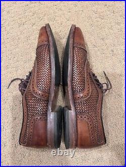 Allen Edmonds Strand Weave Oxford Woven Formal Dress Shoe Size 9 D in Brown