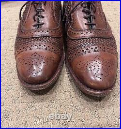 Allen Edmonds Strand Weave Oxford Woven Formal Dress Shoe Size 9 D in Brown