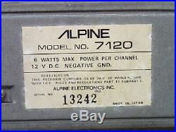 Alpine 7120 Vintage Old School Shaft Style Car Stereo