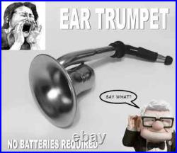 Antique Brass Ear Trumpet Vintage Hearing Aid Old Phonograph Style