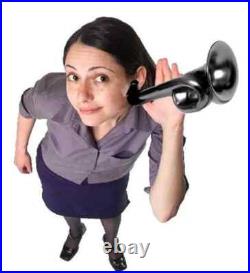 Antique Brass Ear Trumpet Vintage Hearing Aid Old Phonograph Style