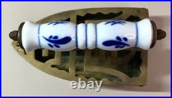 Antique Charcoal Iron Brass Retro Dutch Style Vintage Old Tool Rare Collectible