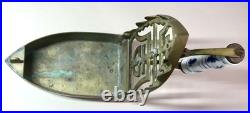 Antique Charcoal Iron Brass Retro Dutch Style Vintage Old Tool Rare Collectible
