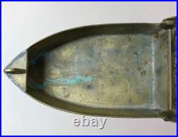 Antique Charcoal Iron Brass Retro Dutch Style Vintage Old Tool Rare Collectible