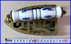 Antique Charcoal Iron Brass Retro Dutch Style Vintage Old Tool Rare Collectible