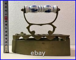 Antique Charcoal Iron Brass Retro Dutch Style Vintage Old Tool Rare Collectible