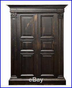 Antique Italian Style Old World 2 Door Armoire Wardrobe Media Cabinet