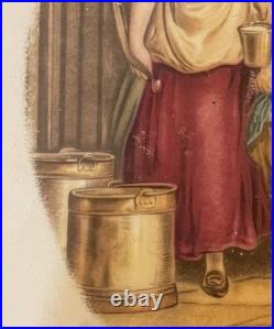 Antique Old Vintage 1900's Single Tile Neo Classical Lady 2 Kids