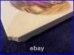 Antique Old Vintage 1900's Single Tile Neo Classical Lady 2 Kids