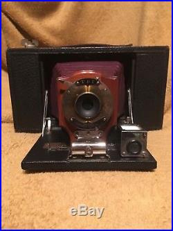 Antique Old Vtg TBI Brownie Eastman Kodak Red Belo Style Folding Camera Rare