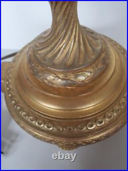 Antique Sevres Style Old Paris Celeste Blue Porcelain Lamps with Gilr Ram's Heads
