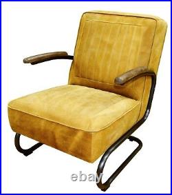 Antique Style Leather Single Sofa Chair Old Car Seat Style