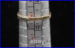 Antique Vintage Collectible Old 14k Yellow Gold Diamond Stone Ring Band Style