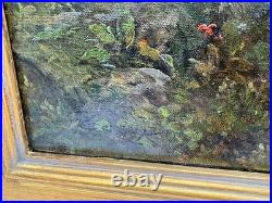 Antique Vintage Old Master Style Landscape River Scene Oil Painting
