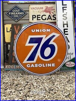 Antique Vintage Old Style 76 Gasoline Service Station Sign 40