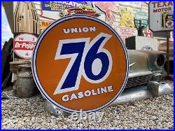 Antique Vintage Old Style 76 Gasoline Service Station Sign 40