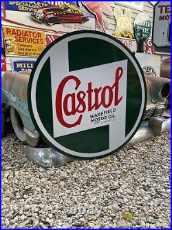 Antique Vintage Old Style Castrol Oil Service Station Sign 40