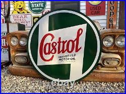 Antique Vintage Old Style Castrol Oil Service Station Sign 40