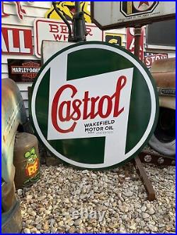 Antique Vintage Old Style Castrol Oil Service Station Sign 40