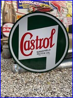 Antique Vintage Old Style Castrol Oil Service Station Sign 40