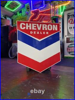 Antique Vintage Old Style Cheveron Gas Service Station Sign 40