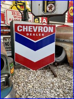 Antique Vintage Old Style Cheveron Gas Service Station Sign 40