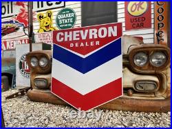 Antique Vintage Old Style Cheveron Gas Service Station Sign 40
