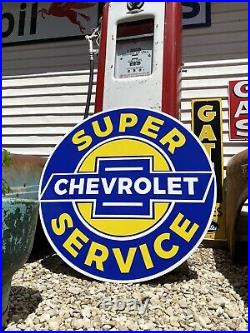 Antique Vintage Old Style Chevy Super Service 41 Sign Antique Vintage Old Style Chevy Super Service 41 Sign