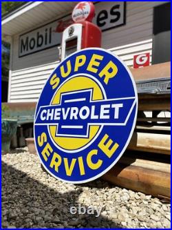 Antique Vintage Old Style Chevy Super Service 41 Sign Antique Vintage Old Style Chevy Super Service 41 Sign