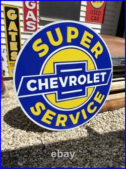 Antique Vintage Old Style Chevy Super Service 41 Sign Antique Vintage Old Style Chevy Super Service 41 Sign
