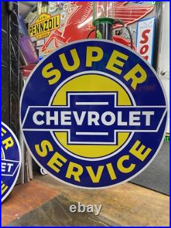 Antique Vintage Old Style Chevy Super Service 41 Sign Antique Vintage Old Style Chevy Super Service 41 Sign