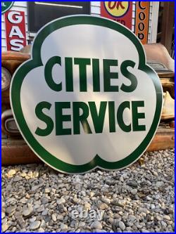 Antique Vintage Old Style Cities Service Gas Station Sign