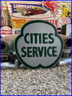 Antique Vintage Old Style Cities Service Gas Station Sign
