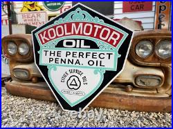 Antique Vintage Old Style Cities Service KOOLMOTOR sign! 40 Antique Vintage Old Style Cities Service KOOLMOTOR sign! 40