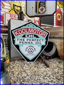 Antique Vintage Old Style Cities Service KOOLMOTOR sign! 40 Antique Vintage Old Style Cities Service KOOLMOTOR sign! 40