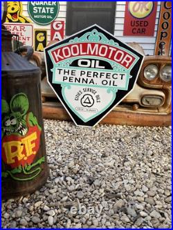 Antique Vintage Old Style Cities Service KOOLMOTOR sign! 40 Antique Vintage Old Style Cities Service KOOLMOTOR sign! 40