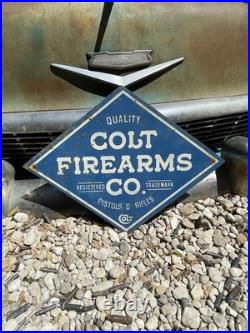 Antique Vintage Old Style Colt Firearms Sign