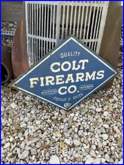 Antique Vintage Old Style Colt Firearms Sign