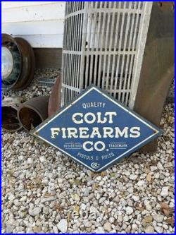 Antique Vintage Old Style Colt Firearms Sign