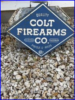Antique Vintage Old Style Colt Firearms Sign
