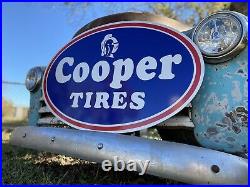 Antique Vintage Old Style Cooper Tires Sign