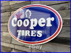 Antique Vintage Old Style Cooper Tires Sign