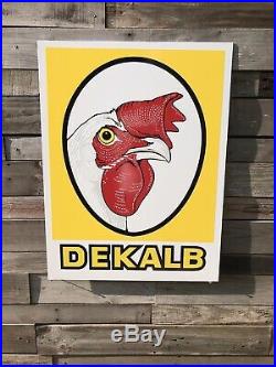 Antique Vintage Old Style Dekalb Seed Feed Farm Sign